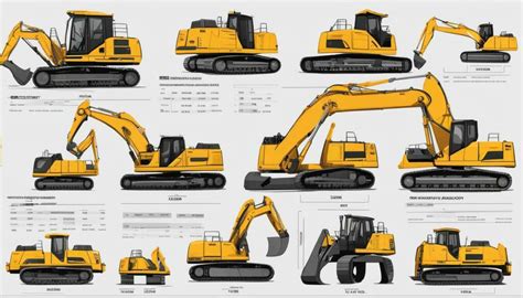 different sizes excavators|excavator size chart brand comparison.